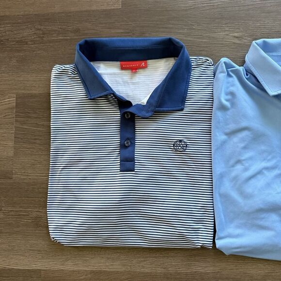 Redvanly Polo Shirt Mens XL Striped Solid Performance Golf Stretch Casual Lot - Picture 4 of 9
